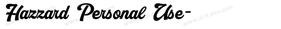 Hazzard Personal Use字体转换